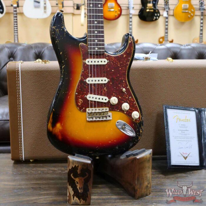 Fender Custom Shop Dennis Galuszka Masterbuilt 1960 Stratocaster Relic Josefina Hand-Wound Pickups 3 Tone Sunburst - Image 8