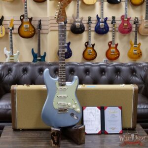 Fender Custom Shop Dennis Galuszka Masterbuilt Roasted 1959 Stratocaster Brazilian Rosewood Slab Board Hand-Wound PUs Journeyman Relic Aged Blue Ice Metallic - Image 6