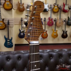 Fender Custom Shop Dennis Galuszka Masterbuilt Roasted 1959 Stratocaster Brazilian Rosewood Slab Board Hand-Wound PUs Journeyman Relic Aged Blue Ice Metallic - Image 7
