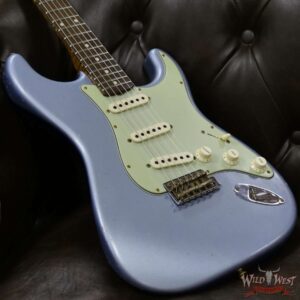 Fender Custom Shop Dennis Galuszka Masterbuilt Roasted 1959 Stratocaster Brazilian Rosewood Slab Board Hand-Wound PUs Journeyman Relic Aged Blue Ice Metallic - Image 8