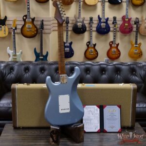 Fender Custom Shop Dennis Galuszka Masterbuilt Roasted 1959 Stratocaster Brazilian Rosewood Slab Board Hand-Wound PUs Journeyman Relic Aged Blue Ice Metallic - Image 9