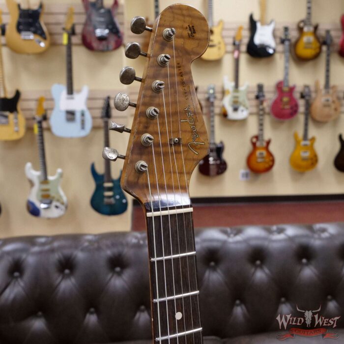 Fender Custom Shop Dennis Galuszka Masterbuilt Roasted 1959 Stratocaster Brazilian Rosewood Slab Board Hand-Wound PUs Journeyman Relic Aged Sonic Blue - Image 7