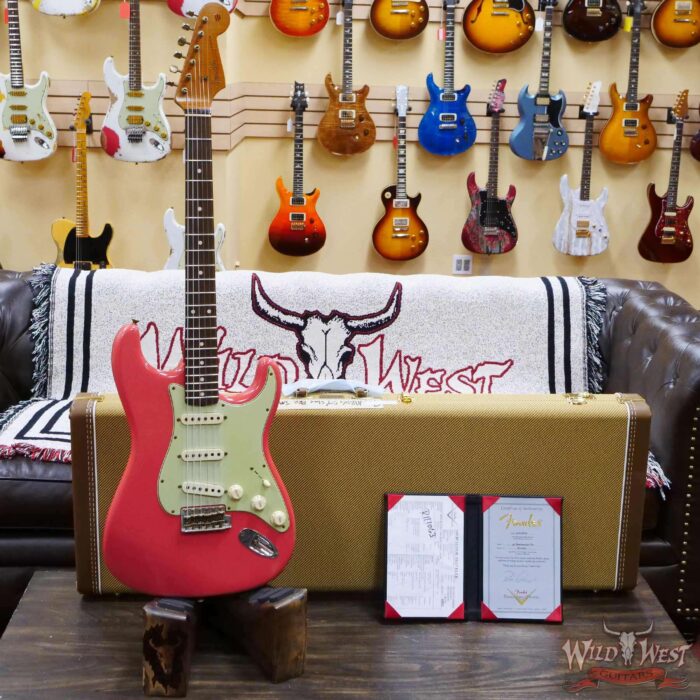 Fender Custom Shop Dennis Galuszka Masterbuilt Roasted 1959 Stratocaster Brazilian Rosewood Slab Board Hand-Wound PUs Journeyman Relic Faded Aged Fiesta Red - Image 6