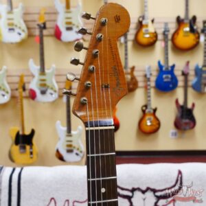 Fender Custom Shop Dennis Galuszka Masterbuilt Roasted 1959 Stratocaster Brazilian Rosewood Slab Board Hand-Wound PUs Journeyman Relic Faded Aged Fiesta Red - Image 7