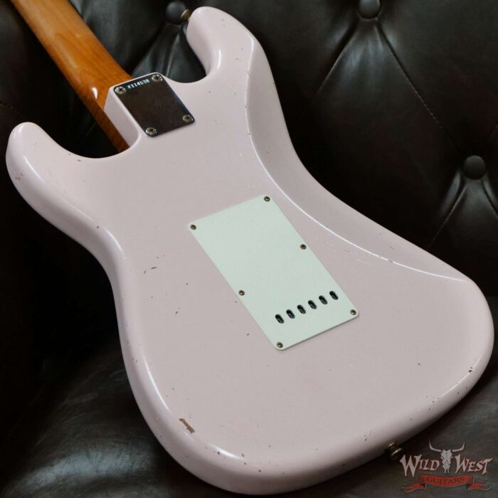 Fender Custom Shop Dennis Galuszka Masterbuilt Roasted 1959 Stratocaster Brazilian Rosewood Slab Board Hand-Wound PUs Journeyman Relic Aged Shell Pink - Image 11