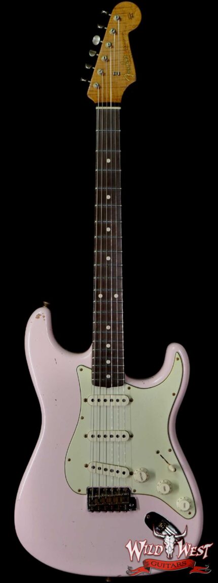 Fender Custom Shop Dennis Galuszka Masterbuilt Roasted 1959 Stratocaster Brazilian Rosewood Slab Board Hand-Wound PUs Journeyman Relic Aged Shell Pink