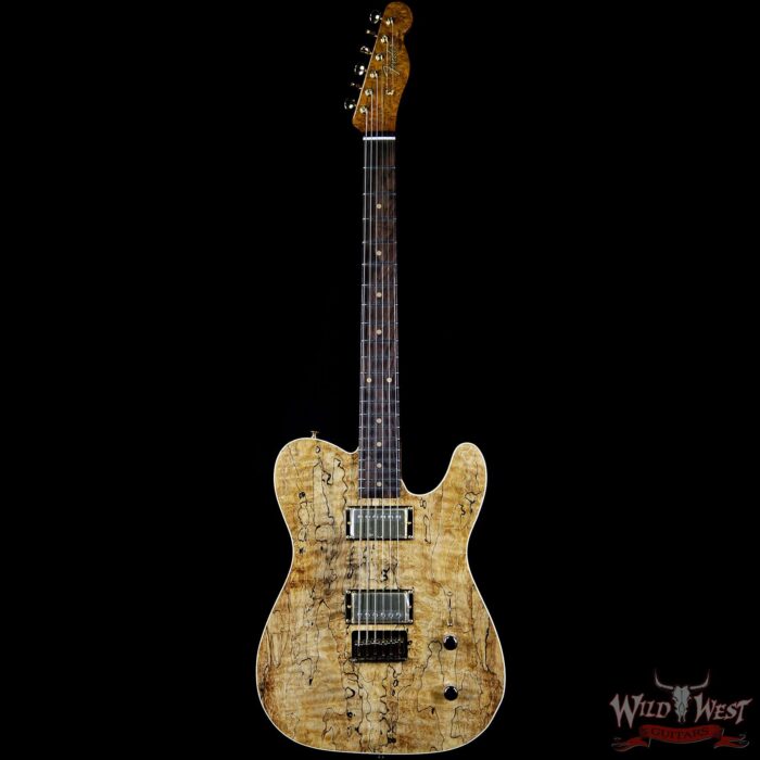 Fender Custom Shop Masterbuilt Dennis Galuszka Artisan Spalted Maple Telecaster HH African Blackwood Board - Image 5