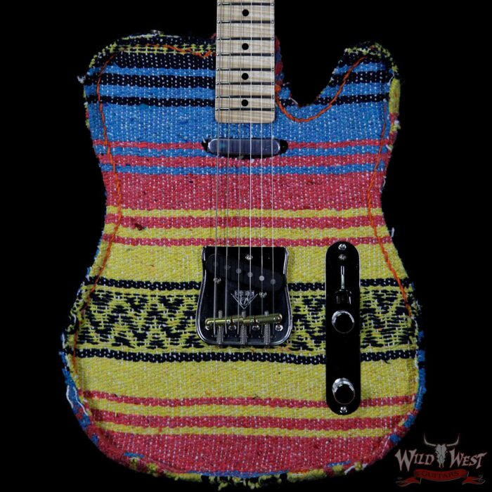 2018 NAMM One-Of-Kind Fender Masterbuilt Dennis Galuszka Border Town Telecaster Mexico Blanket AAAA Flame Neck - Image 3