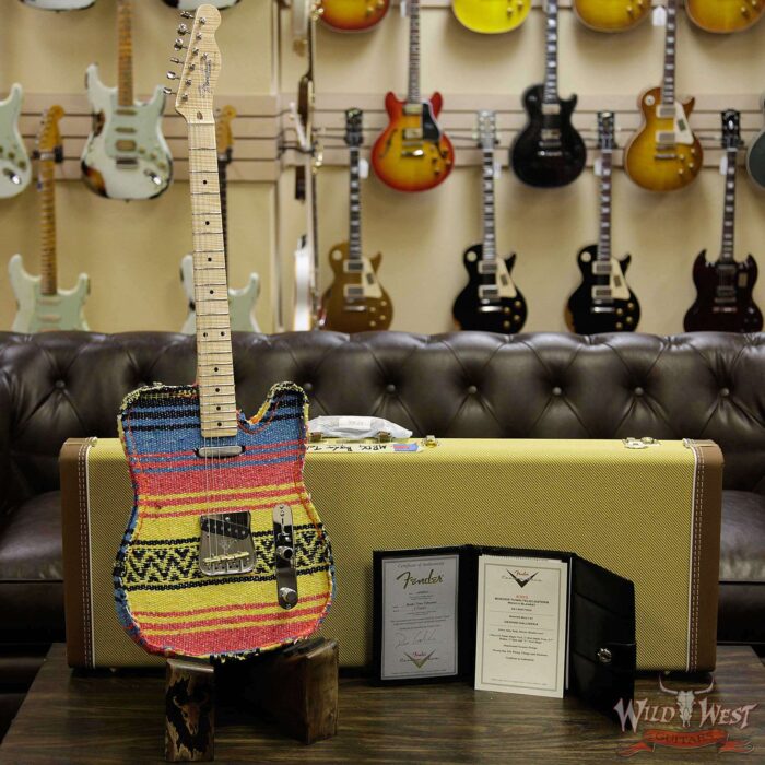 2018 NAMM One-Of-Kind Fender Masterbuilt Dennis Galuszka Border Town Telecaster Mexico Blanket AAAA Flame Neck - Image 11