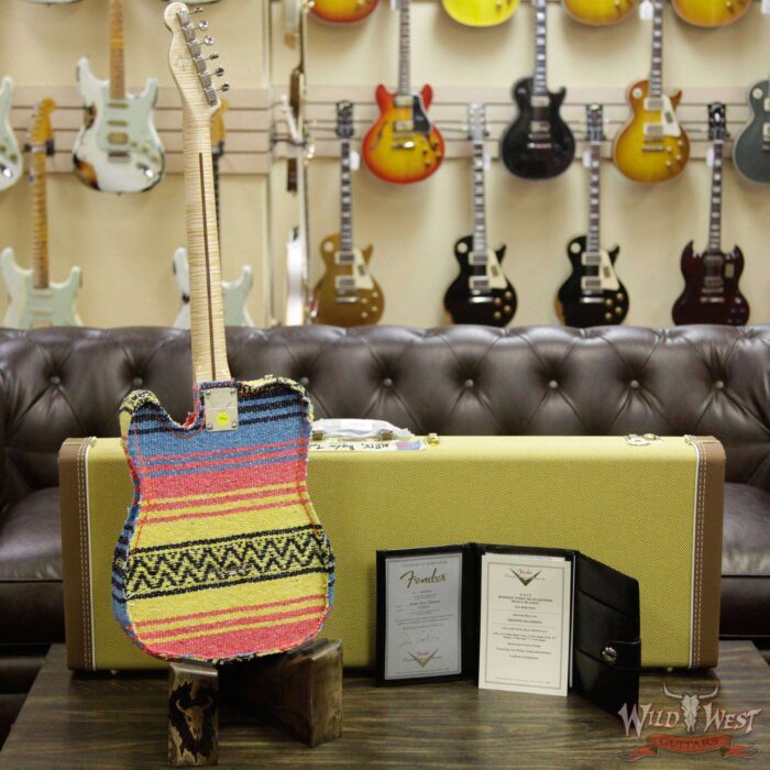 2018 NAMM One-Of-Kind Fender Masterbuilt Dennis Galuszka Border Town Telecaster Mexico Blanket AAAA Flame Neck - Image 13
