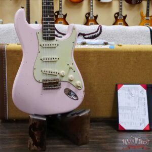 Fender Custom Shop Dennis Galuszka Masterbuilt Roasted 1959 Stratocaster Brazilian Rosewood Slab Board Hand-Wound PUs Journeyman Relic Aged Shell Pink - Image 8