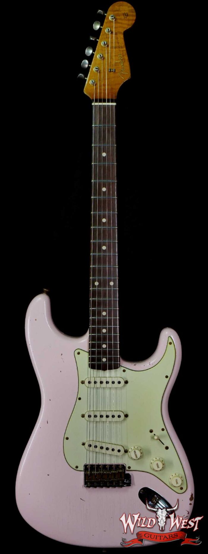 Fender Custom Shop Dennis Galuszka Masterbuilt Roasted 1959 Stratocaster Brazilian Rosewood Slab Board Hand-Wound PUs Journeyman Relic Aged Shell Pink - Image 1