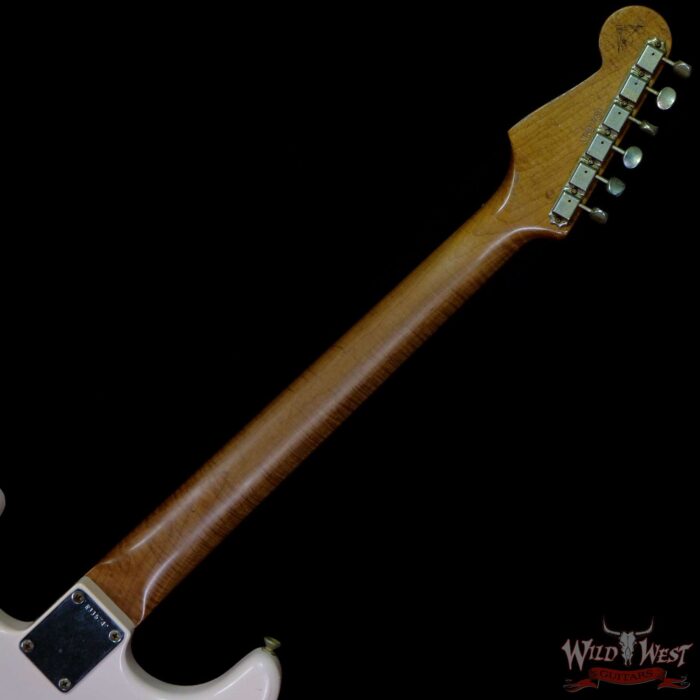 Fender Custom Shop Dennis Galuszka Masterbuilt Roasted 1959 Stratocaster Brazilian Rosewood Slab Board Hand-Wound PUs Journeyman Relic Aged Shell Pink - Image 5