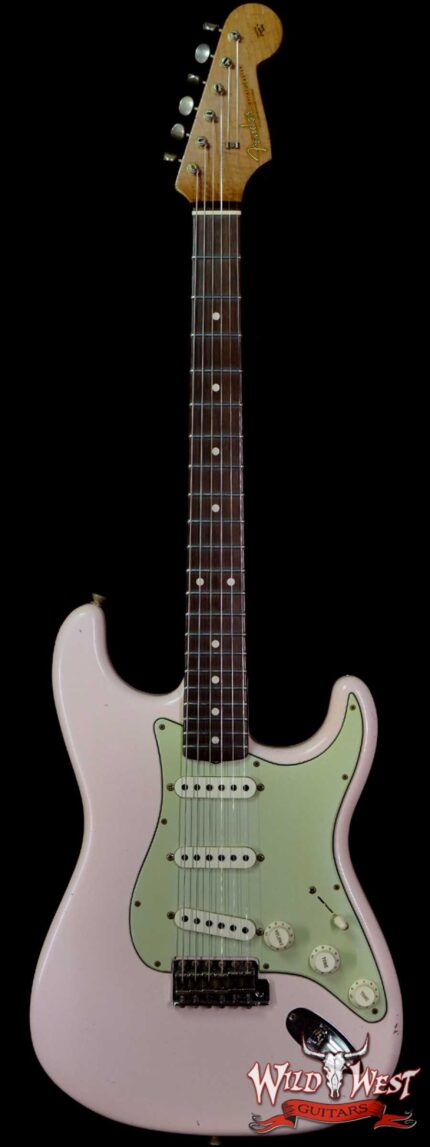 Fender Custom Shop Dennis Galuszka Masterbuilt Roasted 1959 Stratocaster Brazilian Rosewood Slab Board Hand-Wound PUs Journeyman Relic Aged Shell Pink