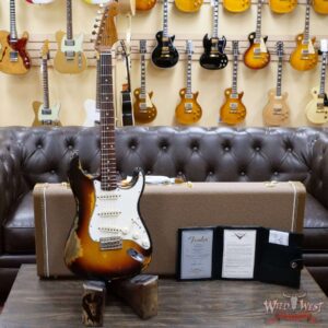 Fender Custom Shop Dale Wilson Masterbuilt 1960 Stratocaster Heavy Relic Brazilian Rosewood Slab Board 3 Tone Sunburst - Image 8