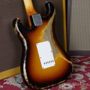Fender Custom Shop Dale Wilson Masterbuilt 1960 Stratocaster Heavy Relic Brazilian Rosewood Slab Board 3 Tone Sunburst - Image 13