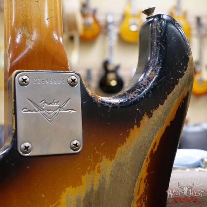 Fender Custom Shop Dale Wilson Masterbuilt 1960 Stratocaster Heavy Relic Brazilian Rosewood Slab Board 3 Tone Sunburst - Image 15