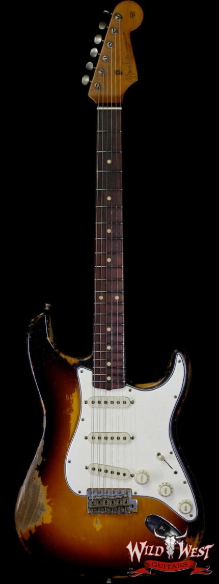Fender Custom Shop Dale Wilson Masterbuilt 1960 Stratocaster Heavy Relic Brazilian Rosewood Slab Board 3 Tone Sunburst