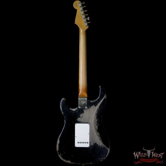 Fender Custom Shop Dale Wilson Masterbuilt 1960 Stratocaster Brazilian Rosewood Board Heavy Relic Black - Image 5