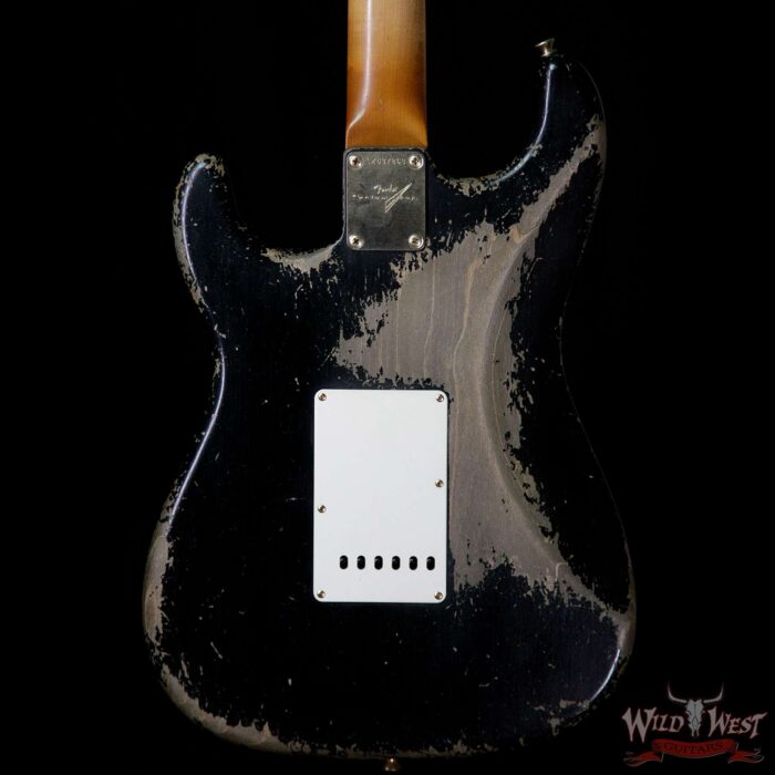 Fender Custom Shop Dale Wilson Masterbuilt 1960 Stratocaster Brazilian Rosewood Board Heavy Relic Black - Image 6