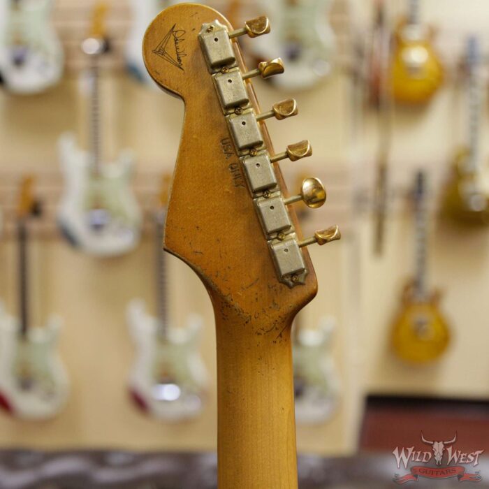 Fender Custom Shop Dale Wilson Masterbuilt 1960 Stratocaster Brazilian Rosewood Board Heavy Relic Black - Image 9