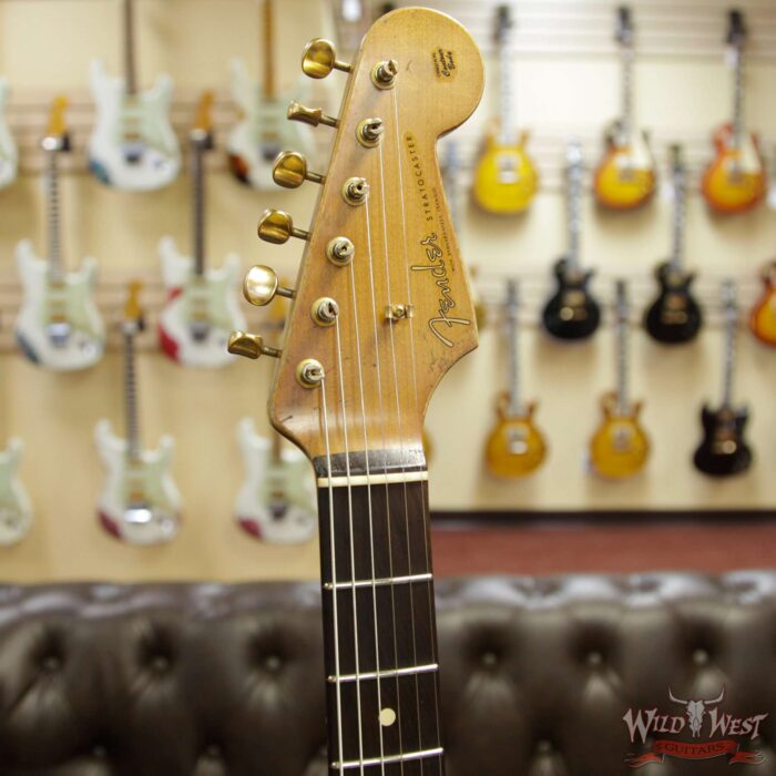 Fender Custom Shop Dale Wilson Masterbuilt 1960 Stratocaster Brazilian Rosewood Board Heavy Relic Black - Image 7