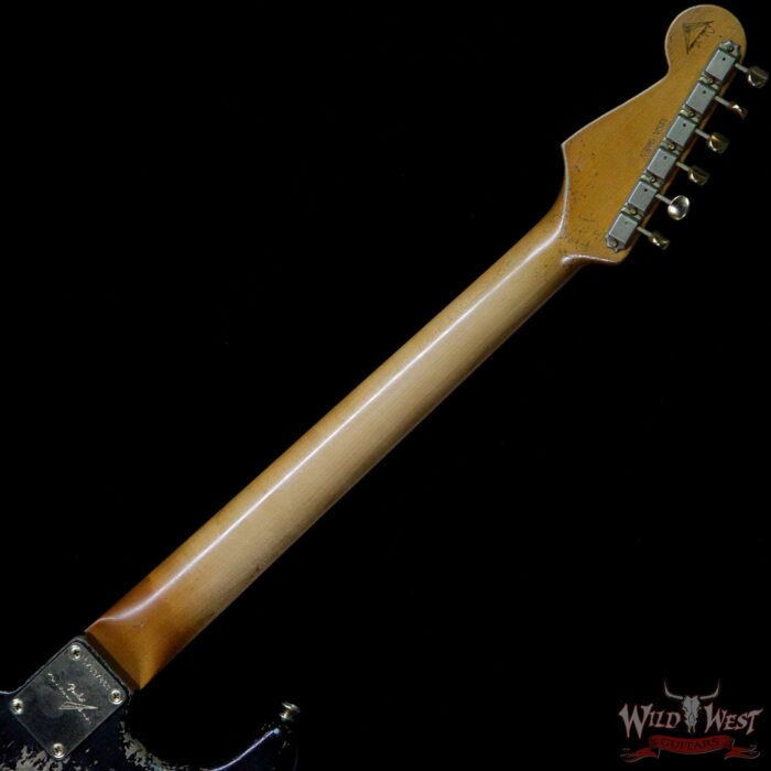 Fender Custom Shop Dale Wilson Masterbuilt 1960 Stratocaster Brazilian Rosewood Board Heavy Relic Black - Image 10