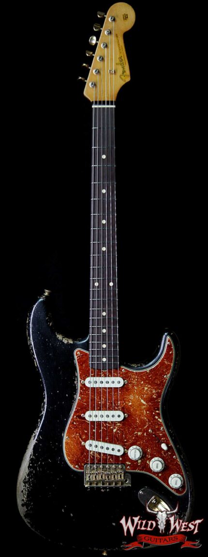 Fender Custom Shop Dale Wilson Masterbuilt 1960 Stratocaster Brazilian Rosewood Slab Board Heavy Relic Black