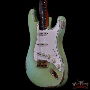 Fender Custom Shop Dale Wilson Masterbuilt 1960 Stratocaster Relic Brazilian Rosewood Slab Board Surf Green - Image 2