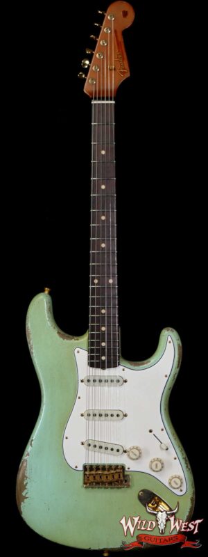 Fender Custom Shop Dale Wilson Masterbuilt 1960 Stratocaster Relic Brazilian Rosewood Slab Board Surf Green