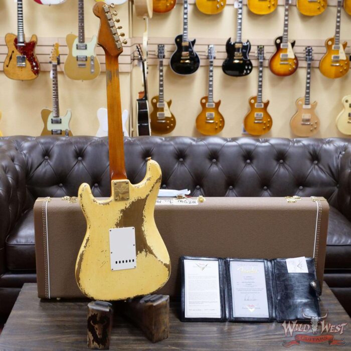 Fender Custom Shop Dale Wilson Masterbuilt 1963 Stratocaster Heavy Relic Brazilian Rosewood Fingerboard Vintage White - Image 12