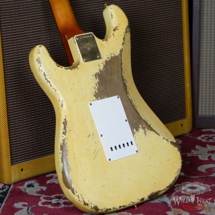 Fender Custom Shop Dale Wilson Masterbuilt 1963 Stratocaster Heavy Relic Brazilian Rosewood Fingerboard Vintage White - Image 13