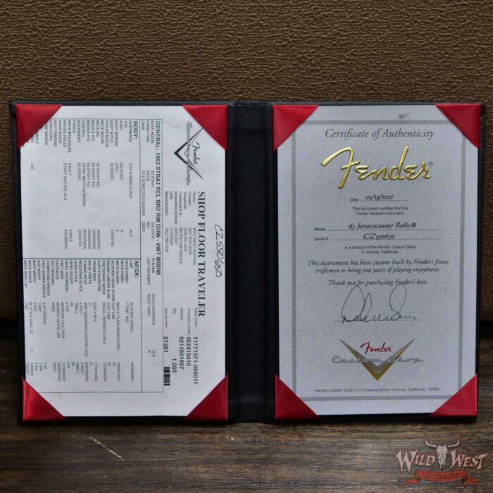 Fender Custom Shop Dale Wilson Masterbuilt 1963 Stratocaster Brazilian Rosewood Slab Board Relic Vintage White - Image 16