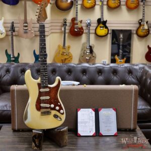 Fender Custom Shop Dale Wilson Masterbuilt 1963 Stratocaster Brazilian Rosewood Slab Board Relic Vintage White - Image 6