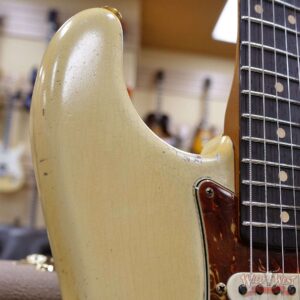 Fender Custom Shop Dale Wilson Masterbuilt 1963 Stratocaster Brazilian Rosewood Slab Board Relic Vintage White - Image 9