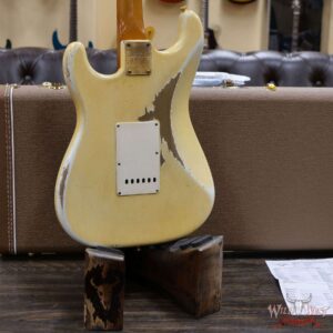 Fender Custom Shop Dale Wilson Masterbuilt 1963 Stratocaster Brazilian Rosewood Slab Board Relic Vintage White - Image 13