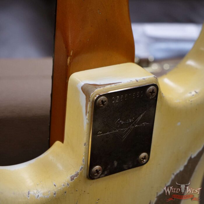 Fender Custom Shop Dale Wilson Masterbuilt 1963 Stratocaster Brazilian Rosewood Slab Board Relic Vintage White - Image 14