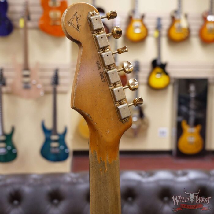 Fender Custom Shop Dale Wilson Masterbuilt 1963 Stratocaster Brazilian Rosewood Slab Board Relic Vintage White - Image 12