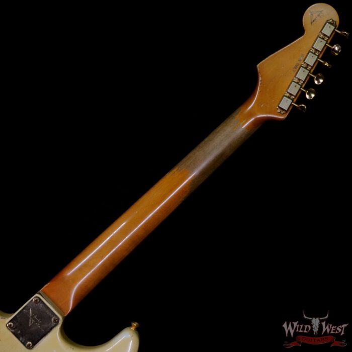 Fender Custom Shop Dale Wilson Masterbuilt 1963 Stratocaster Brazilian Rosewood Slab Board Relic Vintage White - Image 5