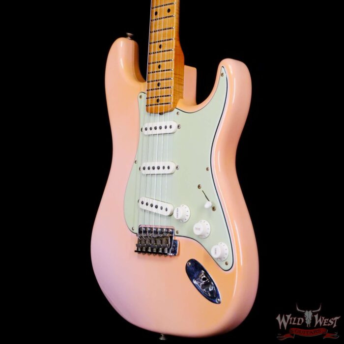 Fender Custom Shop Dale Wilson Masterbuilt 1959 ‘59 Stratocaster Flame Maple Neck Josefina Hand-Wound Pickups Pre-Relic Aged Shell Pink - Image 2