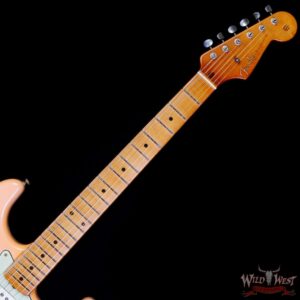 Fender Custom Shop Dale Wilson Masterbuilt 1959 ‘59 Stratocaster Flame Maple Neck Josefina Hand-Wound Pickups Pre-Relic Aged Shell Pink - Image 4