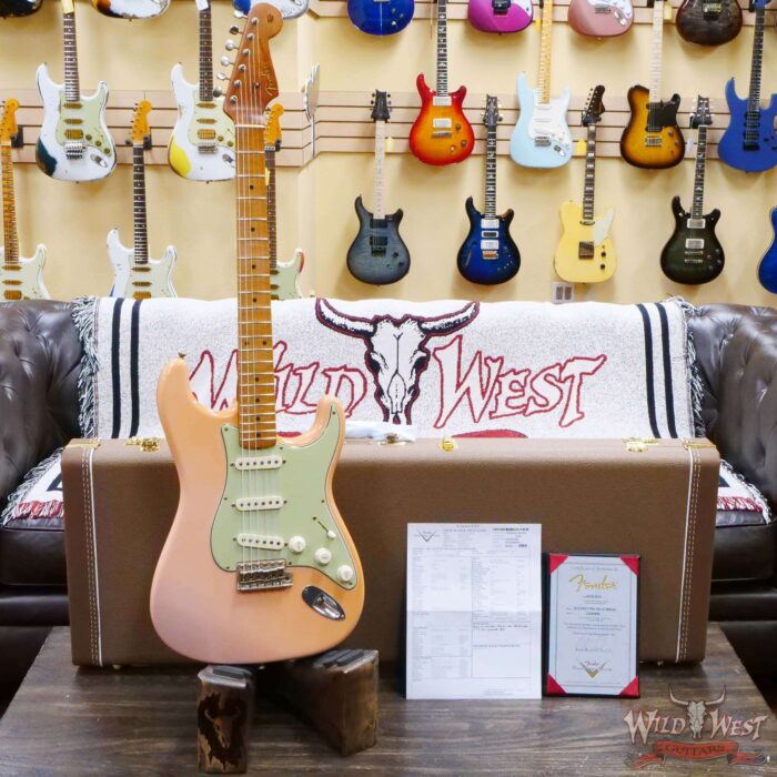 Fender Custom Shop Dale Wilson Masterbuilt 1959 ‘59 Stratocaster Flame Maple Neck Josefina Hand-Wound Pickups Pre-Relic Aged Shell Pink - Image 6