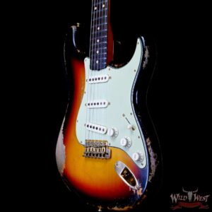 Fender Custom Shop Dale Wilson Masterbuilt 1960 Stratocaster Brazilian Rosewood Board Relic 3 Tone Sunburst with Gold Hardware - Image 2