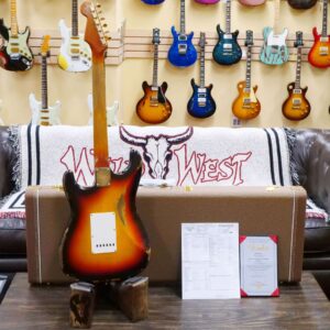 Fender Custom Shop Dale Wilson Masterbuilt 1960 Stratocaster Brazilian Rosewood Board Relic 3 Tone Sunburst with Gold Hardware - Image 12