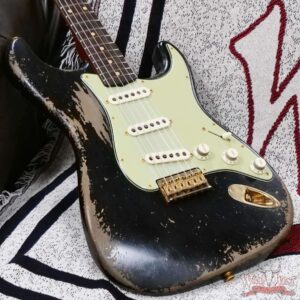 Fender Custom Shop Dale Wilson Masterbuilt 1961 Hardtail Stratocaster Hand-Wound Pickups Brazilian Rosewood Fingerboard Relic Black 6.90 LBS (US Only / No International Shipping) - Image 8