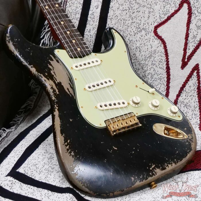 Fender Custom Shop Dale Wilson Masterbuilt 1961 Hardtail Stratocaster Hand-Wound Pickups Brazilian Rosewood Fingerboard Relic Black 6.90 LBS (US Only / No International Shipping) - Image 8
