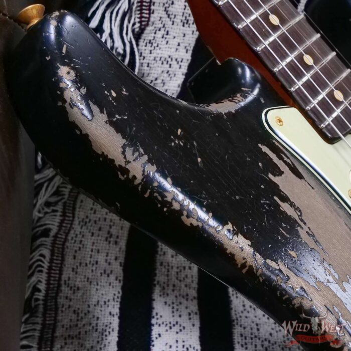 Fender Custom Shop Dale Wilson Masterbuilt 1961 Hardtail Stratocaster Hand-Wound Pickups Brazilian Rosewood Fingerboard Relic Black 6.90 LBS (US Only / No International Shipping) - Image 9