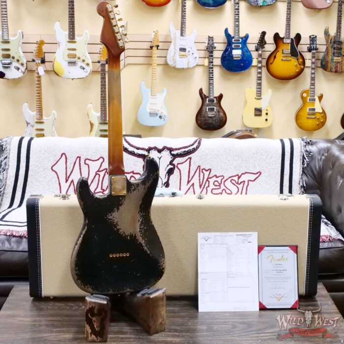 Fender Custom Shop Dale Wilson Masterbuilt 1961 Hardtail Stratocaster Hand-Wound Pickups Brazilian Rosewood Fingerboard Relic Black 6.90 LBS (US Only / No International Shipping) - Image 12