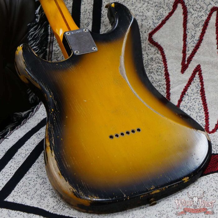 Fender Custom Shop Greg Fessler Masterbuilt 1955 Stratocaster Hardtail H/W Pickups Relic 2 Tone Sunburst 6.70 LBS - Image 12