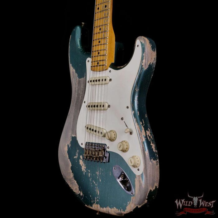 Fender Custom Shop Greg Fessler Masterbuilt 1957 Stratocaster Josefina H/W Pickups Heavy Relic Sherwood Green Metallic 7.00 LBS - Image 2